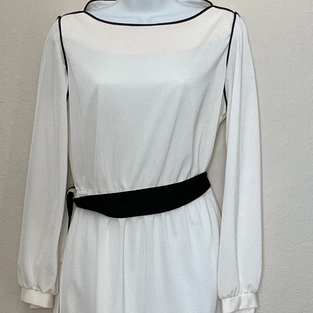 Long Sleeve Cream Dress